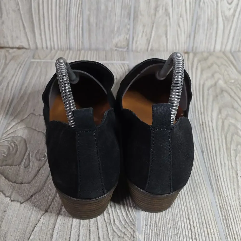 Lucky Brand Mahzan Black Leather Slip On Bootie Womens Size 9.5